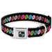 Dog Bone Seatbelt Buckle Collar - Sprinkle Donuts Black/Multi Color Seatbelt Buckle Collars Buckle-Down   