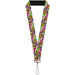Lanyard - 1.0" - Sound Effect Checkers Multi Color Lanyards Buckle-Down   