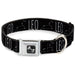 Dog Bone Seatbelt Buckle Collar - Zodiac LEO/Constellation Black/White Seatbelt Buckle Collars Buckle-Down   
