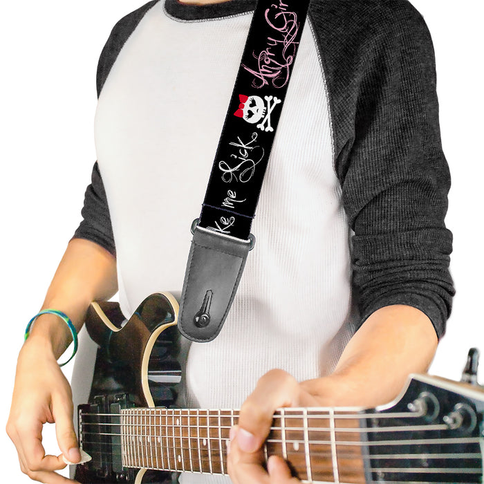 Guitar Strap - Angry Girl Mad As Hell You Make Me Sick Guitar Straps Buckle-Down   