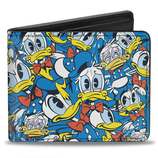 Bi-Fold Wallet - Donald Duck 5-Poses Stacked Collage Bi-Fold Wallets Disney   