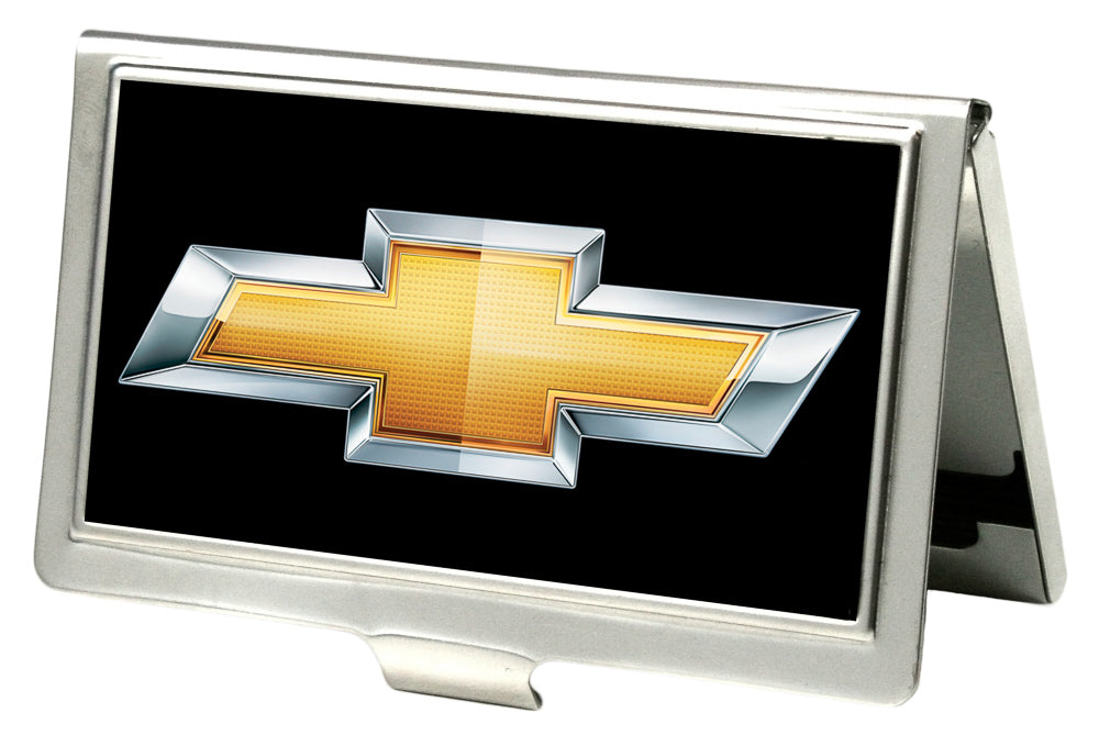 Business Card Holder - SMALL - CHEVROLET Bowtie Logo Black Silver Gold White Business Card Holders GM General Motors   
