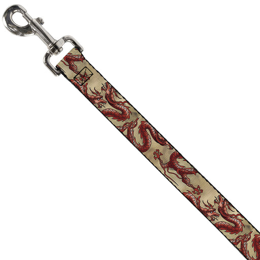 Dog Leash - Dragons Tan Dog Leashes Buckle-Down   