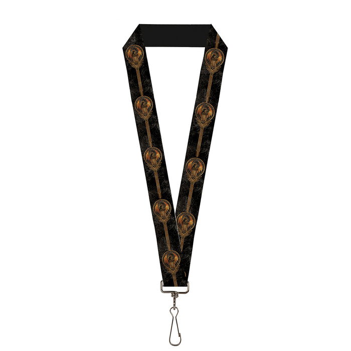 Lanyard - 1.0" - MACUSA Seal Stripe Black Golds Lanyards The Wizarding World of Harry Potter Default Title  