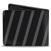 Bi-Fold Wallet - Diagonal Stripes Black Gray Bi-Fold Wallets Buckle-Down   