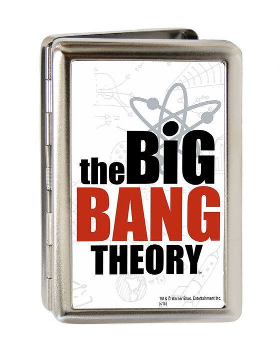Business Card Holder - LARGE - THE BIG BANG THEORY FCG White Black Red Metal ID Cases The Big Bang Theory   