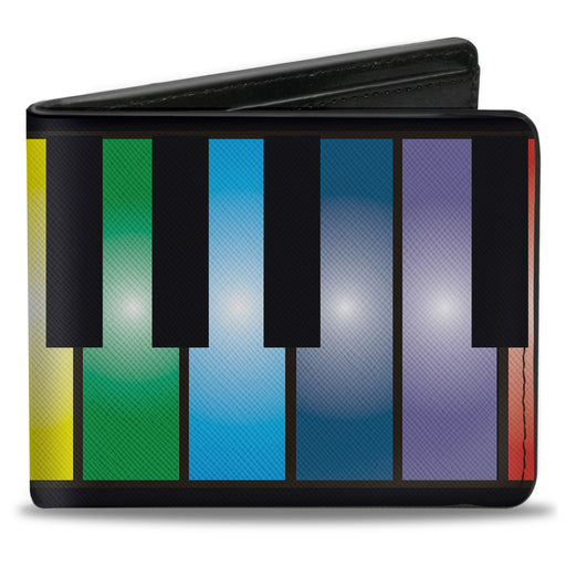 Bi-Fold Wallet - Piano Keys Rainbow Bi-Fold Wallets Buckle-Down   