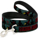 Dog Leash - ZOMBIE KILLER Zombie March Green/Red/Black Dog Leashes Buckle-Down   