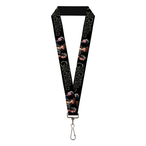 Lanyard - 1.0" - FANTASTIC BEASTS THE CRIMES OF GRINDELWALD 3-Character Group Pose Black Silvers Lanyards The Wizarding World of Harry Potter Default Title  