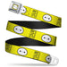 Baymax Face Full Color Yellow Black White Seatbelt Belt - BAYMAX Hanko/Face Yellow/Black/White Webbing Seatbelt Belts Disney   