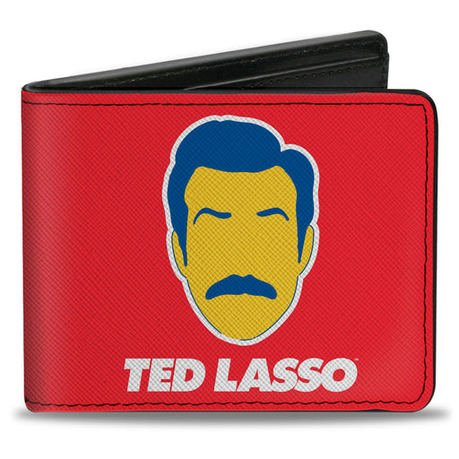 Bi-Fold Wallet - Ted Lasso Icon and Text Red White Blue Yellow Bi-Fold Wallets Ted Lasso   