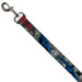 Dog Leash - BLACK PANTHER Action Poses/Stacked Comics Grays/Yellow/Blue/Red Dog Leashes Marvel Comics   