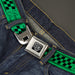 BD Wings Logo CLOSE-UP Full Color Black Silver Seatbelt Belt - Buckle-Down Cab Stripe Green/Yellow Fade Webbing Seatbelt Belts Buckle-Down   