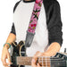 Guitar Strap - Mom & Dad CLOSE-UP Pink w Sparrows Guitar Straps Buckle-Down   