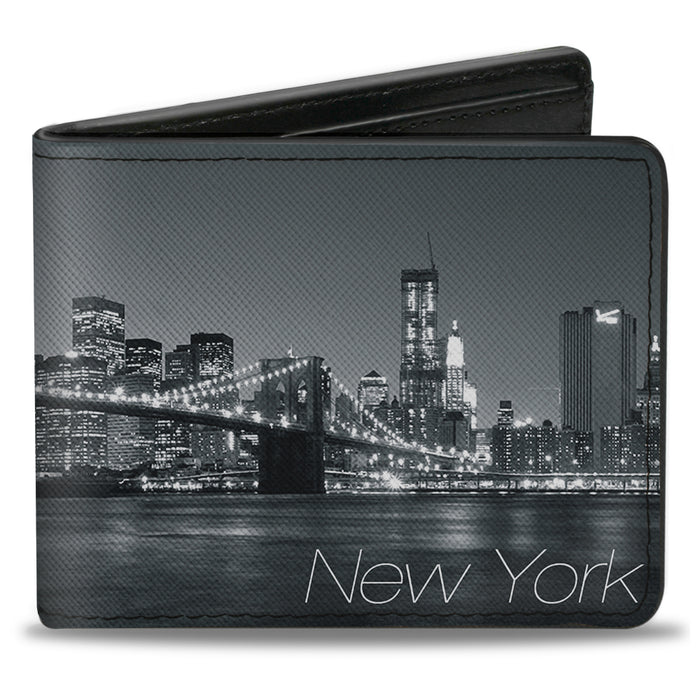 Bi-Fold Wallet - NEW YORK Brooklyn Bridge Skyline Bi-Fold Wallets Buckle-Down   
