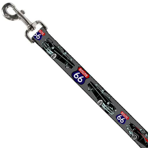 Dog Leash - Route 66 Classics Gray Dog Leashes Buckle-Down   