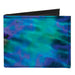 Canvas Bi-Fold Wallet - Tie Dye Green Blue Purple Canvas Bi-Fold Wallets Buckle-Down   