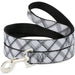 Dog Leash - Plaid X Weathered White/Gray Dog Leashes Buckle-Down   
