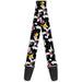 Guitar Strap - Sylvester and Tweety Poses Scattered Charcoal Guitar Straps Looney Tunes   