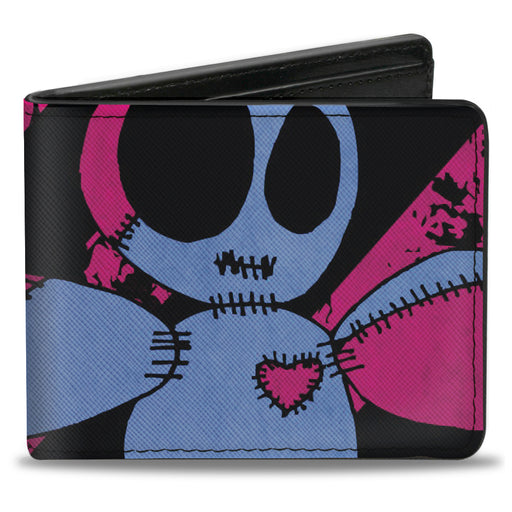 Bi-Fold Wallet - Voodoo Black Pink Blue Bi-Fold Wallets Buckle-Down   
