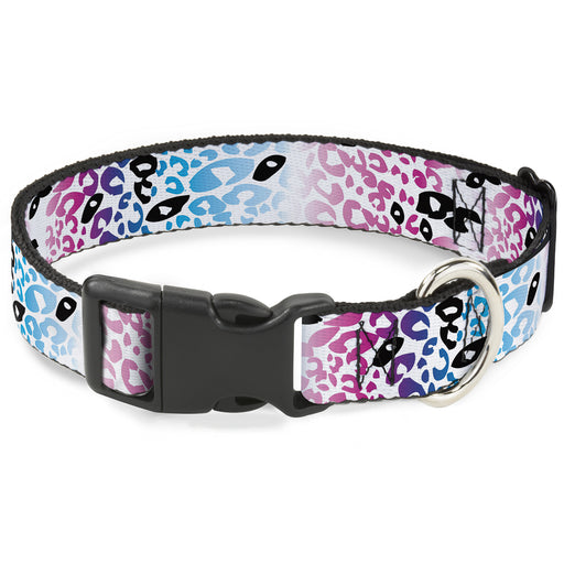 Plastic Clip Collar - Leopard White/Pinks/Blues/Black Plastic Clip Collars Buckle-Down   