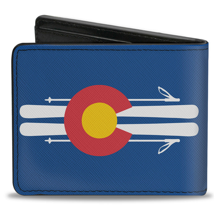 Bi-Fold Wallet - Colorado Logo Skis Blue White Red Yellow Bi-Fold Wallets Buckle-Down   