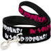 Dog Leash - IN YOUR DREAMS! Black/White/Pink Dog Leashes Buckle-Down   