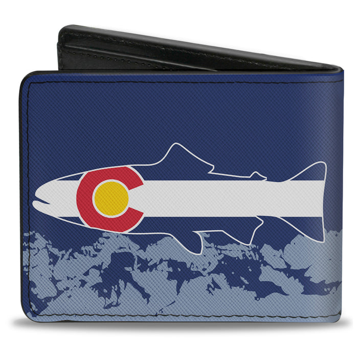 Bi-Fold Wallet - Colorado Trout Flag Blue White Red Yellow Bi-Fold Wallets Buckle-Down   