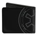 Bi-Fold Wallet - Star Wars Aurebesh DARK SIDE Galactic Empire Insignia Black Red Gray White Bi-Fold Wallets Star Wars   