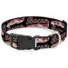 Plastic Clip Collar - BACON Baseball Script Plastic Clip Collars Buckle-Down   