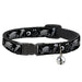 Cat Collar Breakaway - Colorado Skier Snowboarder Black White Grays Breakaway Cat Collars Buckle-Down   