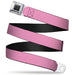 BD Wings Logo CLOSE-UP Full Color Black Silver Seatbelt Belt - Baby Pink Print Webbing Seatbelt Belts Buckle-Down   