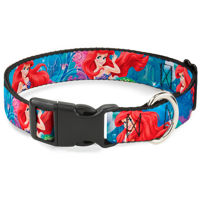 Plastic Clip Collar - Ariel Vivid Underwater Sparkle Poses/Castle Plastic Clip Collars Disney   