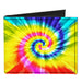 Canvas Bi-Fold Wallet - Tie Dye Spiral Multi Color Canvas Bi-Fold Wallets Buckle-Down   
