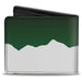 Bi-Fold Wallet - Colorado Solid Mountains Green White Bi-Fold Wallets Buckle-Down   