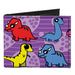 Canvas Bi-Fold Wallet - Dinosaur Cartoon Canvas Bi-Fold Wallets Buckle-Down   