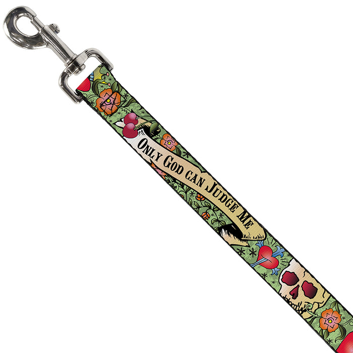 Dog Leash - Only God Can Judge Me Green Dog Leashes Buckle-Down   