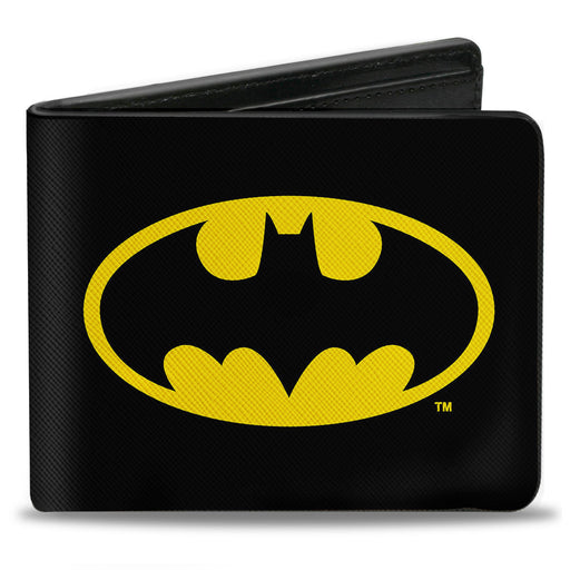 Bi-Fold Wallet - Batman Black Yellow Bi-Fold Wallets DC Comics   