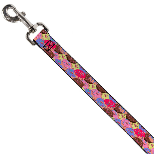 Dog Leash - Sprinkle Donuts Stacked Multi Color Dog Leashes Buckle-Down   