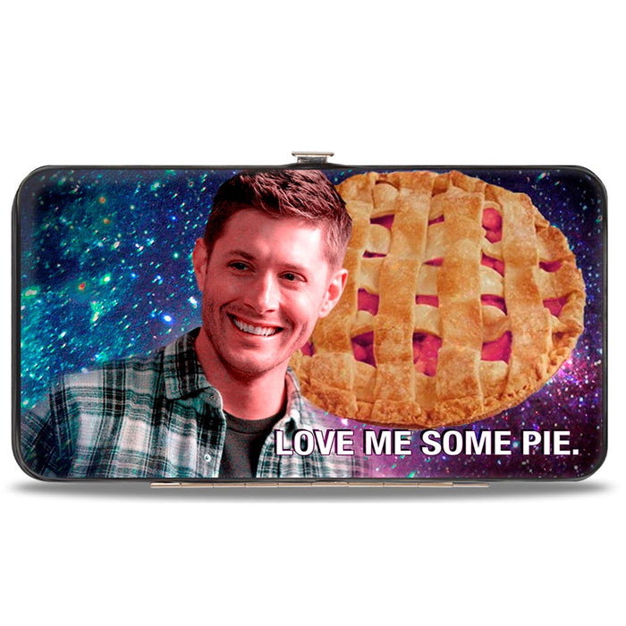 Hinged Wallet - Dean Smiling Pie Galaxy Blue-Purple Fade + SUPERNATURAL-JOIN THE HUNT Black White Hinged Wallets Supernatural   