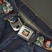 TOY STORY Logo Full Color Black Seatbelt Belt - Toy Story Characters Running Denim Rays Webbing Seatbelt Belts Disney   