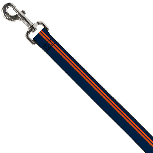 Dog Leash - Racing Stripe Navy/Orange Dog Leashes Buckle-Down   