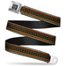 BD Wings Logo CLOSE-UP Full Color Black Silver Seatbelt Belt - Aztec5 Reds/Blues/Greens/Yellows Webbing Seatbelt Belts Buckle-Down   