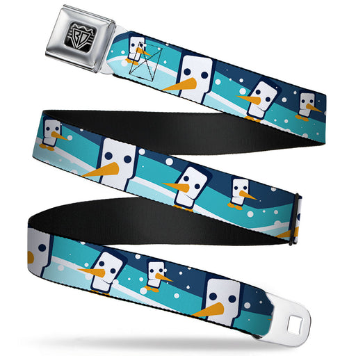 BD Wings Logo CLOSE-UP Full Color Black Silver Seatbelt Belt - Block Penguins Navy Webbing Seatbelt Belts Buckle-Down   