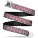 BD Wings Logo CLOSE-UP Full Color Black Silver Seatbelt Belt - Plaid Pink Webbing Seatbelt Belts Buckle-Down   