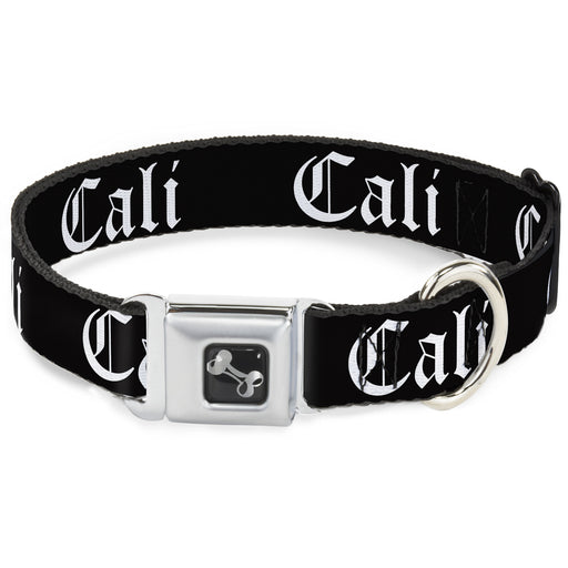 Dog Bone Seatbelt Buckle Collar - CALI Old English Black/White Seatbelt Buckle Collars Buckle-Down   