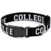 Plastic Clip Collar - COLLEGE Black/White Plastic Clip Collars Buckle-Down   