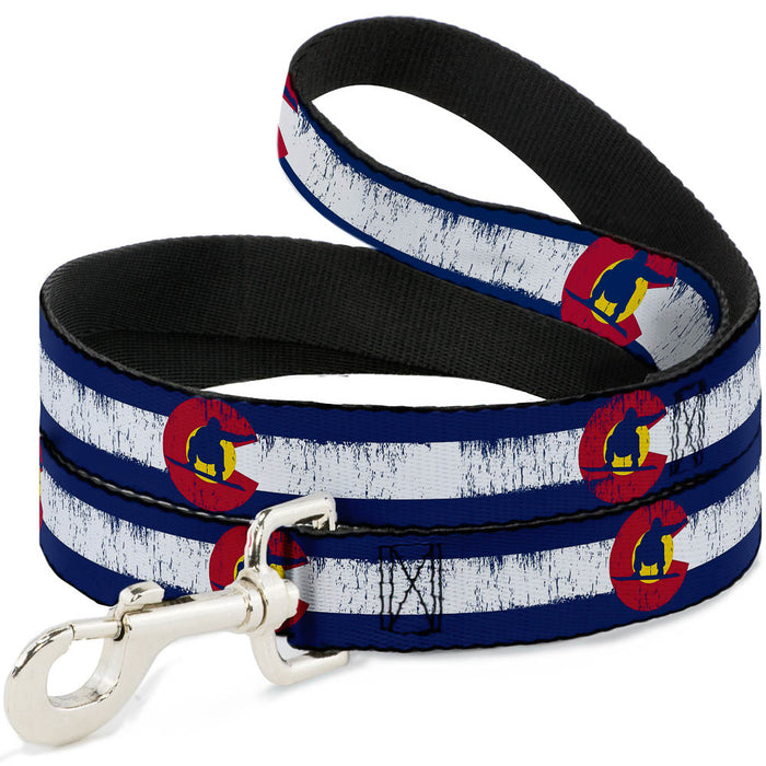 Dog Leash - Colorado Flag/Snowboarder Weathered Dog Leashes Buckle-Down   