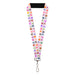 Lanyard - 1.0" - Skull & Fleur-de-Lis White Multi Color Lanyards Buckle-Down   