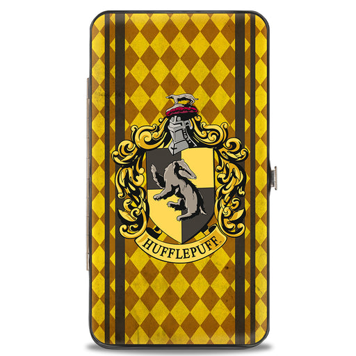 Hinged Wallet - HUFFLEPUFF Crest Stripes Diamonds Gold Browns Hinged Wallets The Wizarding World of Harry Potter Default Title  